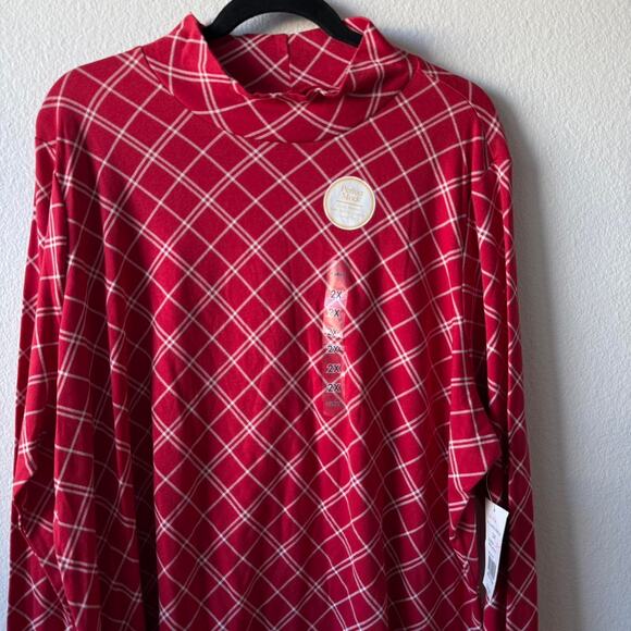 Red plaid long sleeve - Picture 3 of 4